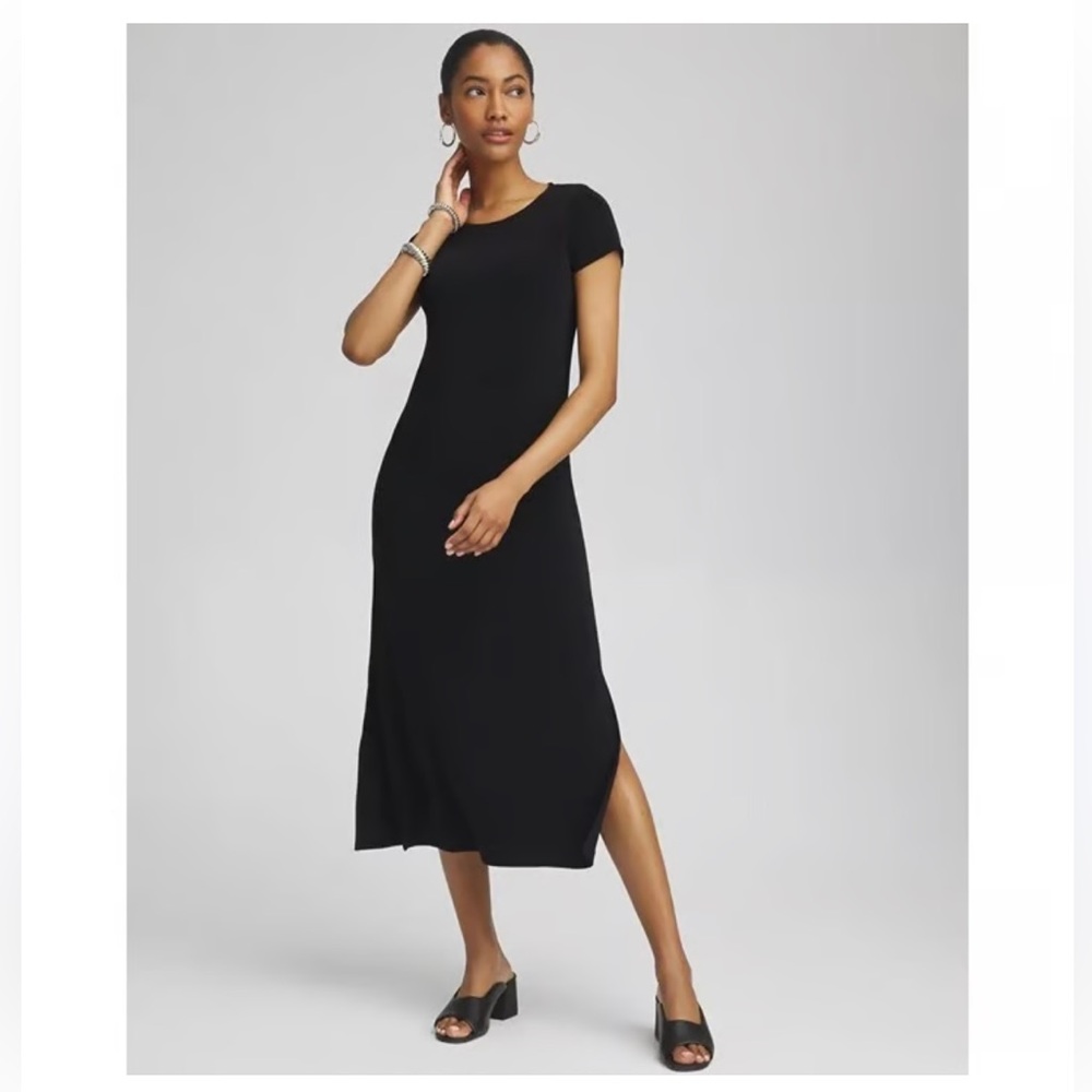 Chico's Travelers Dress 2 (or L) Black